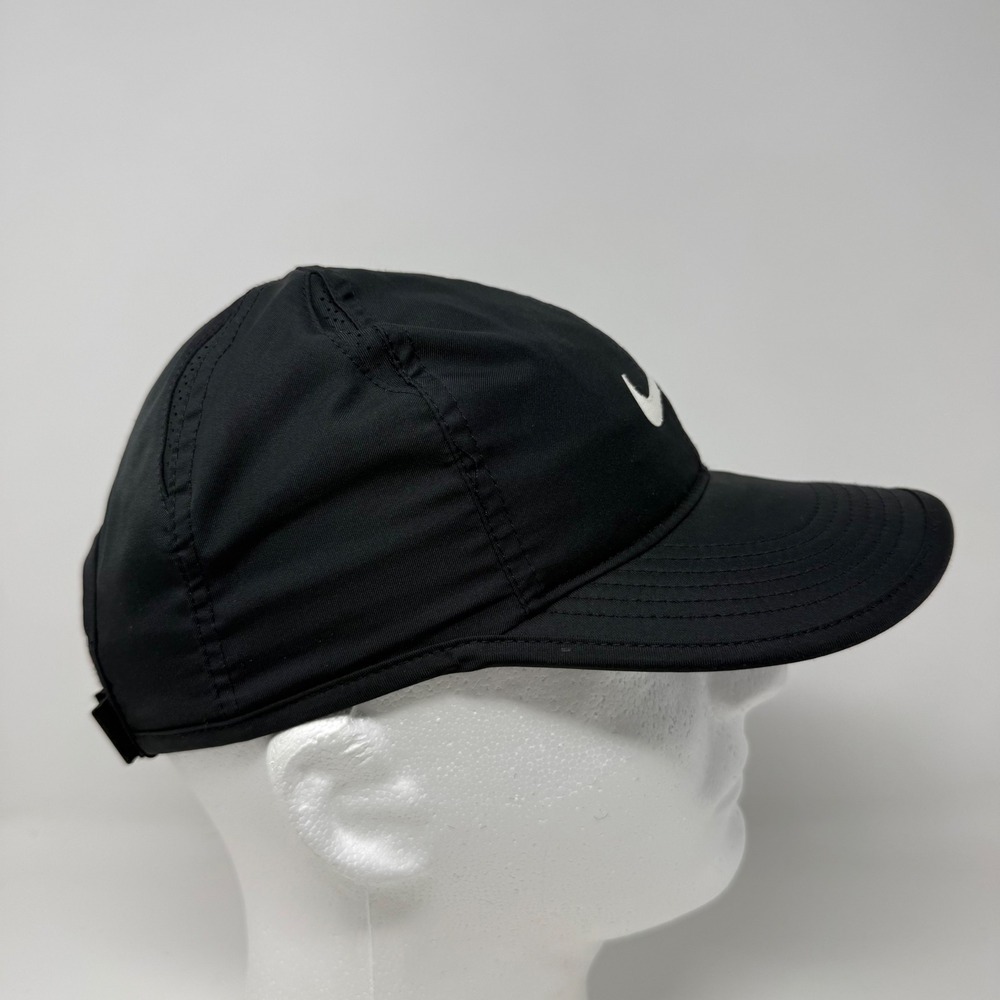 Nike Featherlight Dri-FIT Running Hat Black Adjustable Performance Cap OSFM - Picture 4 of 13